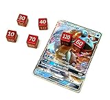 CNC Machined Aluminum Pokemon TCG Damage Counter Dice (6 pcs) Fire Red Color For Pokemon TCG, Burning Shadows, Guardians Rising, Sun and Moon