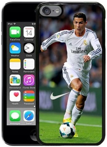 Ukiyya iPod Touch 6 Ultra Slim Case,Soccer Player Cristiano Ronaldo 30 Premium Hybrid Protective Case Fit for Apple iPod Touch 6-Black