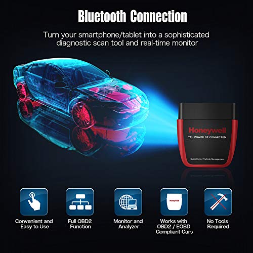 AUTDER Honeywell OBD Bluetooth Scanner Diagnostic Scan Tool OBD2 Code Reader with Tire Pressure (TP) Monitor and Phone Bracket [with Wireless Charging Function], for iOS & Android Devices - Thumbnail 4