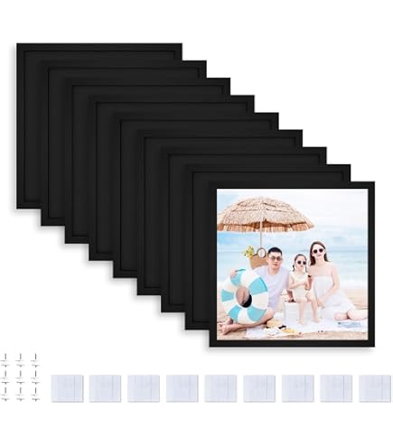 Black Format Frames 12 Pack MCS Black Format Picture Frames 4x4 Inch ...
