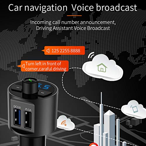 SUN HUIJIE (Buy one to Send one) Car Charging FM Bluetooth MP3 Car Music Player QC3.0 Launcher Card Bluetooth handsfree - Thumbnail 5