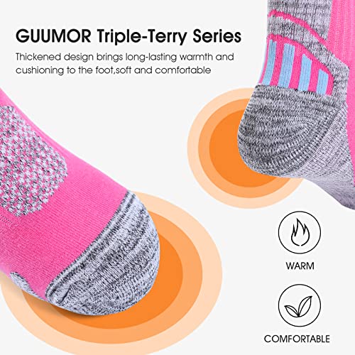 GUUMOR 4 Pairs Ski Socks Womens Mens Skiing Snowboarding Sports Warm
