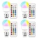 E26 Timer LED Color Changing Light Bulb with Remote Control, RGBW (RGB + Warm White),40 Watt Equivalent, Memory - Sync - Dimmable,3W Mood Light.