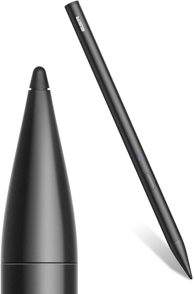 ESR Upgraded Stylus Pen for iPad, Active Stylus with Palm Rejection, Precise & Rechargeable Pencil Compatible with iPad 8th & 7th Gen/iPad Air 4 & Air 3/iPad Pro 11/iPad Pro 12.9 /iPad Mini 5 - Black