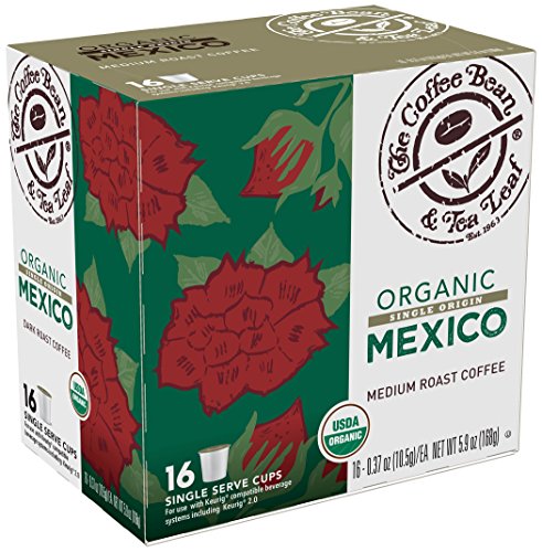 Coffee Bean & Tea Leaf Single Serve Coffee Cups, Mexico Organic, Compatible with 2.0 K-Cup Brewers, 64 Count (4/16ct boxes)