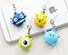 ZOEAST Cute One Eye Alien Mike Monsters Inc Chain Hanging Dust Plug 3.5mm Phone Headphone Jack Earphone Cap Ear Cap Dust Plug Charm iPhone 4 4S 5 5S SE 6 6S Plus Huawei Samsung IPad iPod (Green Mike)