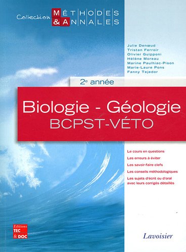 Biologie-géologie, 2e année BCPST-véto