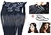 Ali Queen 6A Grade Off Black 1B# Clip In Brazilian Virgin Human Hair 7pcs/set, Straight Hair Extension + 1pcs Plait