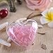 Outus Plastic Bath Bomb Mold Clear Heart Shape for DIY and Christmas Decoration, 5 Sets (65 mm)