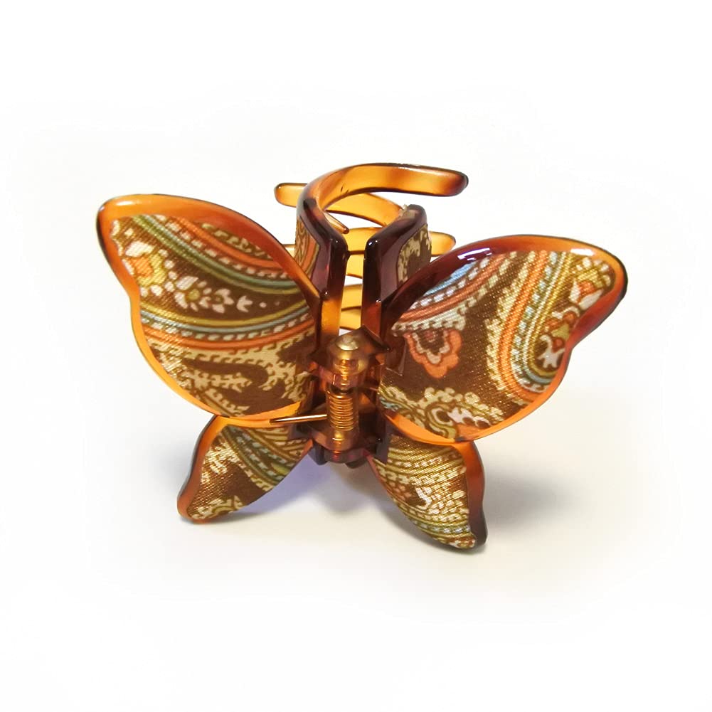 Meilliwish Noble Butterfly Beautiful Lady Hair Claw Clip 1 PCS(D125)(Brown)
