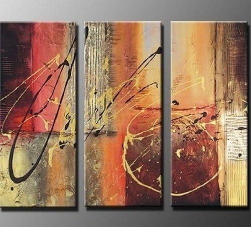 Large Oil Painting 3 Piece Wall Art Group Painting Abstract Painting Canvas Art Modern Art 100% Hand Painted Art Abstract Art (Unframed and Unstretched)