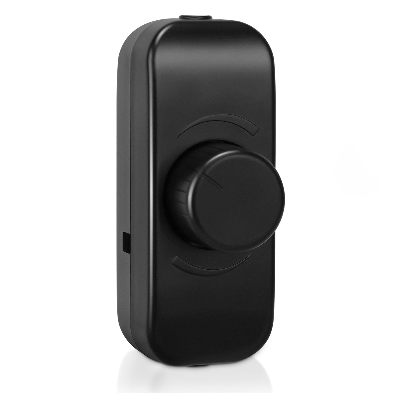 Aroidful DC 12-24V Inline Dimmer Switch for Dimmable LED, Halogen, Ceiling Light, Incandescent, 8A 196W Rotary Push On/Off Trailing Edge Dimmer Switch, 1 Gang (Black)