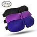 3D Sleep Mask, SLMASK Soft Contoured Eye mask with Adjustable Strap for Travel, Shift Work, Lightweight & Breathable Sleeping Mask for Women Men, Light Blocking Good Night Eye Cover, 3 Pack