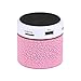 ANRANK BS63570AK Super Bass Mini Portable Bluetooth Wireless Speaker with LED and Build-in Mic Support AUX TF iPhone Samsung Smartphone PC Tablet (Pink)