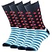 Mens Fashion Socks,SUTTOS Men's Womens Soft Cotton Funky Fashion Pattern Long Tube Crew Dress Socks,4 Pairs