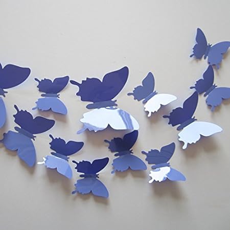 Download Butterfly Craft Stickers 3d Butterflies Sticker New Gossip Girl Same Style 12pcs 3d Butterfly Wall Stickers Butterflies Decors For Home Fridage Decoration Navy Blue Amazon Ca Home Kitchen
