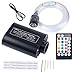CHINLY Twinkle 862pcs 0.03in 6.5ft Car Use RGBW LED Fiber Optic Remote Music Mode Headliner Light Kit+Shooting Stars Engine+Adapter+Cigarette Lighter for Car/Room