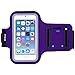 i2 Gear Running Exercise Armband for iPod Touch 7th, 6th and 5th Generation Devices with Adjustable Sport Band, Reflective Border, Touch Screen Protection and Key Holder (Purple)