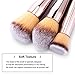 Miserwe 17Pcs Makeup Brushes Set Professional Cosmetic Brushes with Makeup Sponge Brush Cleaner and Travel Makeup Bag with Face Eye Shadow Foundation Lip Liquid Blending Brush Kit