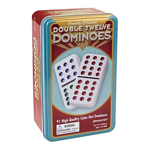 Pressman Double 12 Color Dot Dominos in A