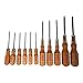 Grace USA Star Screwdriver Set, 11 Sizes, Torx Head, Steel Alloy Blade, Wooden Handle, Fits Hexalobular Internal Screws, Gunsmith Tools, Handcrafted, Made in USA