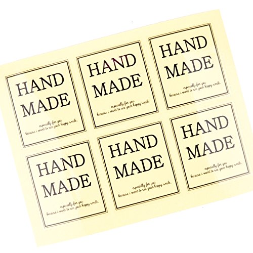 Handmade Stickers for Handmade Items Home Baking Soap Making Labels Gift Packaging, Pack of 30 (Transparency Vinyl)