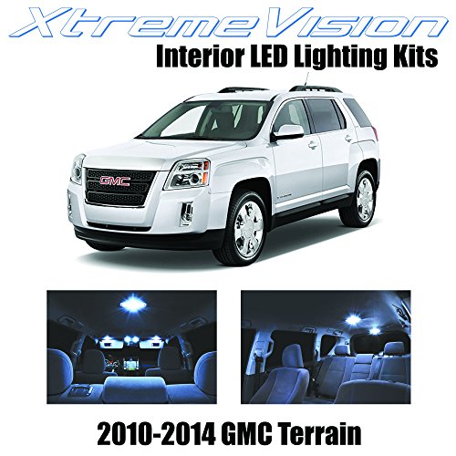 Click Here to See More Images XtremeVision GMC Terrain 2010-2014 (5 Pieces) Cool White Premium Interior LED Kit Package + Installation Tool