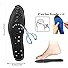 STRATOMAX Memory Foam Magnetic Massage Insoles, Acupressure Foot Therapy Pain Relief Unisex Shoe Insoles Washable and Cutable 1 Pair