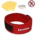 Mosquito Repellent Bracelet - Natural Insect Repeller Deet Free Effectively Repels Insects and Mosquitoes - Travel Pest Control Repeller for Kids,Adults - 60 Day Protection with 4 Plant Refills Red