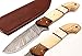 W Trading Custom hand made damascus steel blade gorgeous hunting knife with leather pouch. (2711)