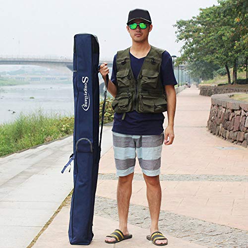 Sougayilang Angeltasche für Angelzubehör, zusammenklappbar, Schultertasche, Angelruten-Tasche – Bild 7