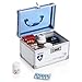 Ollieroo Combination Lock Box for Medication Compartments Medicine Storage Box First Aid Box Blue