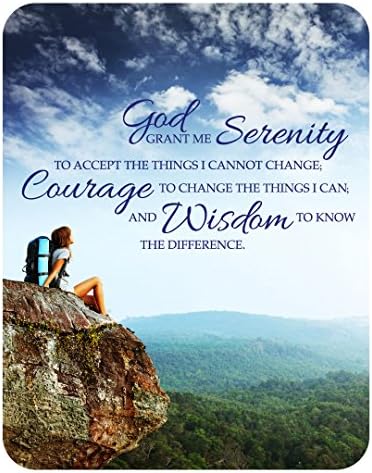 Serenity Prayer Home Decor Sign; Inspirational 11x14-inch Decorative Wood Wall Art Plaque.