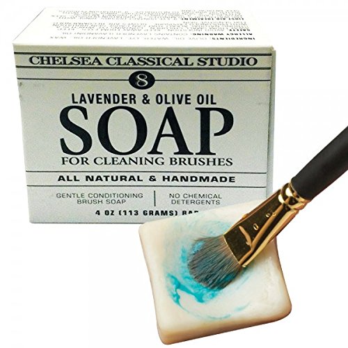 Chelsea Classical Studio Professional Artist All Natural Paint Brush Cleaner and Hand Soap, Lavender/Olive Oil