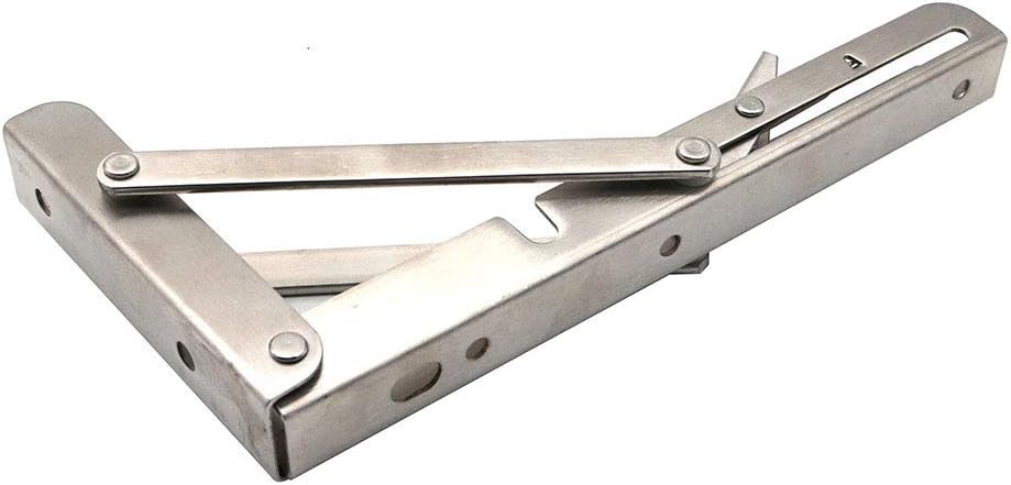 Set of 2 NUZAMAS 10" Folding Shelf Brackets, 10 inch Foldable Shelf Brackets, Building Fold Away Shelves, Tables - Image 4