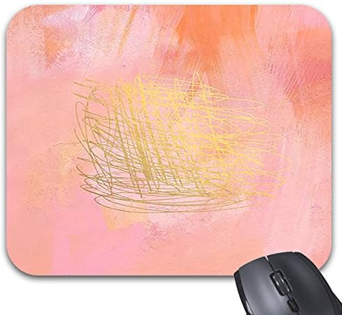 Julyou Mousepad Rose Gold And Pink Art Painting Sponge Mouse Mat Pack of X
