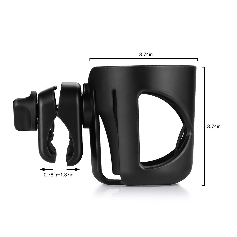Accmor Universal Walker Cup Holder, Wheelchair Cup Holder, Rollator Cup Holder, 360° Rotatable Bottle Holder for Wheelchair, Walker, Rollator, Mobility Scooter