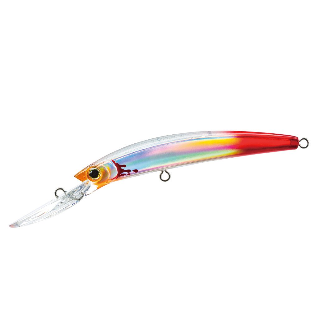 Yo-Zuri R1136-HBGS Crystal Minnow Deep Diver Floating Lure, Bleeding Ghost Shad