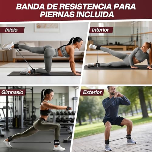 Straps para Gym,Correas de Levantamiento de Pesas Con Anillo en D con Puño,Proporciona Soporte para La Muñeca,Mejorar La Fuerza de Agarre,Ideal para Levantamiento de Pesas y Máquinas de Cuerda,Para Hombre y Mujer