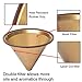 Goldenwide Stainless Steel Titanium Coated Gold Coffee Dripper Pour Over Cone