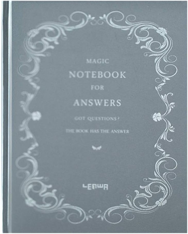 WSHZ Magic Notebook of Answers, Vintage Hard Cover Journal, Premium Thick Paper, 187 × 152 ×32Mm, Suitable for Writing Noting Taking Diary and Planner,Silver