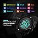 Mens Watch, Outdoor Sport Watches for men Military Waterproof LED Electronic Wristwatch Back Light 50M Water Resistant Stopwatch Alarm - Black