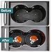 2 Pack 2.75 inch for Cleveland Browns Car Interior Accessories Anti Slip Cup Mat for All Vehicles (Cleveland Browns)