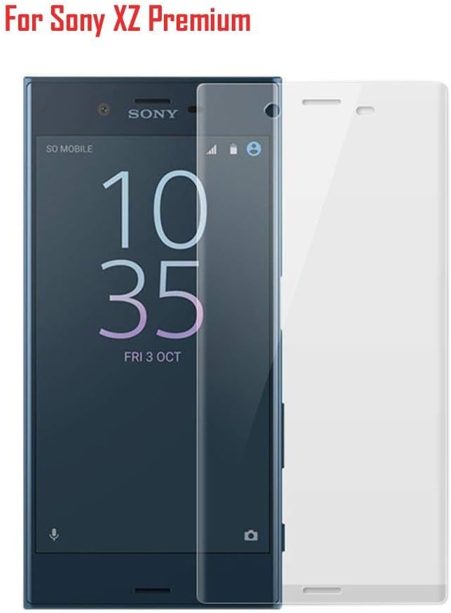 Screen Protector for Sony Xperia XZ Premium, iKNOWTECH 9H Full Coverage 0.2mm Tempered Glass Film CURVED 3D Protection Screen Protector [Bubble Free][3D Touch] For Sony Xperia XZ Premium (Transparent)