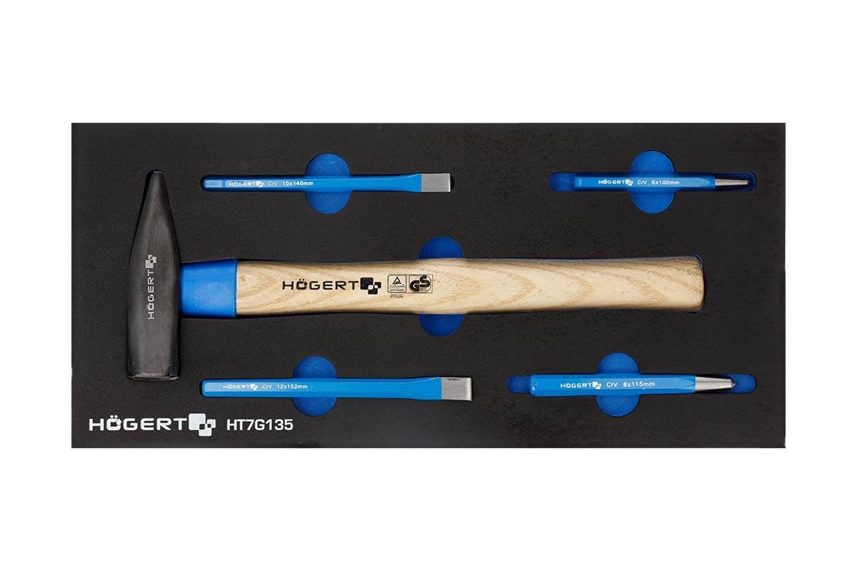 HÖGERT HT7G135 Tool Kit, Black/Blue, 39.5 × 18 cm
