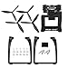Propellers Props & Action Camera Frame & Lengthen Landing Gear for MJX Bugs 3 B3 Force1 F100 Drone Accessories Parts (Black)