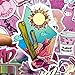 53pcs Water Bottles Stickers Lovely Waterproof Aesthetic Trendy Summer Stickers for Teens Girls Perfect for Waterbottle Laptop Phone Travel (Pink 53)