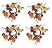Harvest Pumpkin Leaves Vine Design Set of 4 Napkin Rings