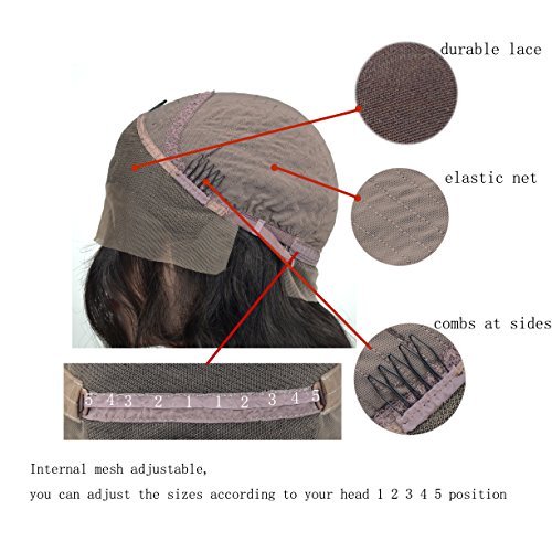 Human Hair Lace Front Wigs For Women, Veer Long Body Wave Glueless Brazilian Virgin 130% Density Natural Hairline With Baby Hair 20inch Natural Black(#1b)