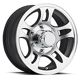 SENDEL T03 ALUMINUM TRAILER WHEEL WITH BLACK MACHINED FINISH 15X6 5X4.50(114.3)  +0 3.19
